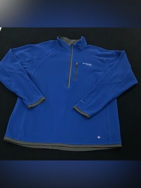 Columbia Omni Heat Technology Men's Royal Blue Half-Zip Pullover Fleece